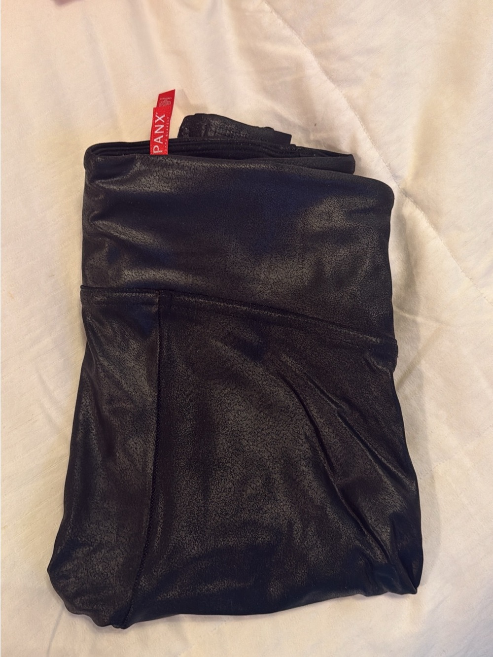 SPANX Black Faux Leather Leggings